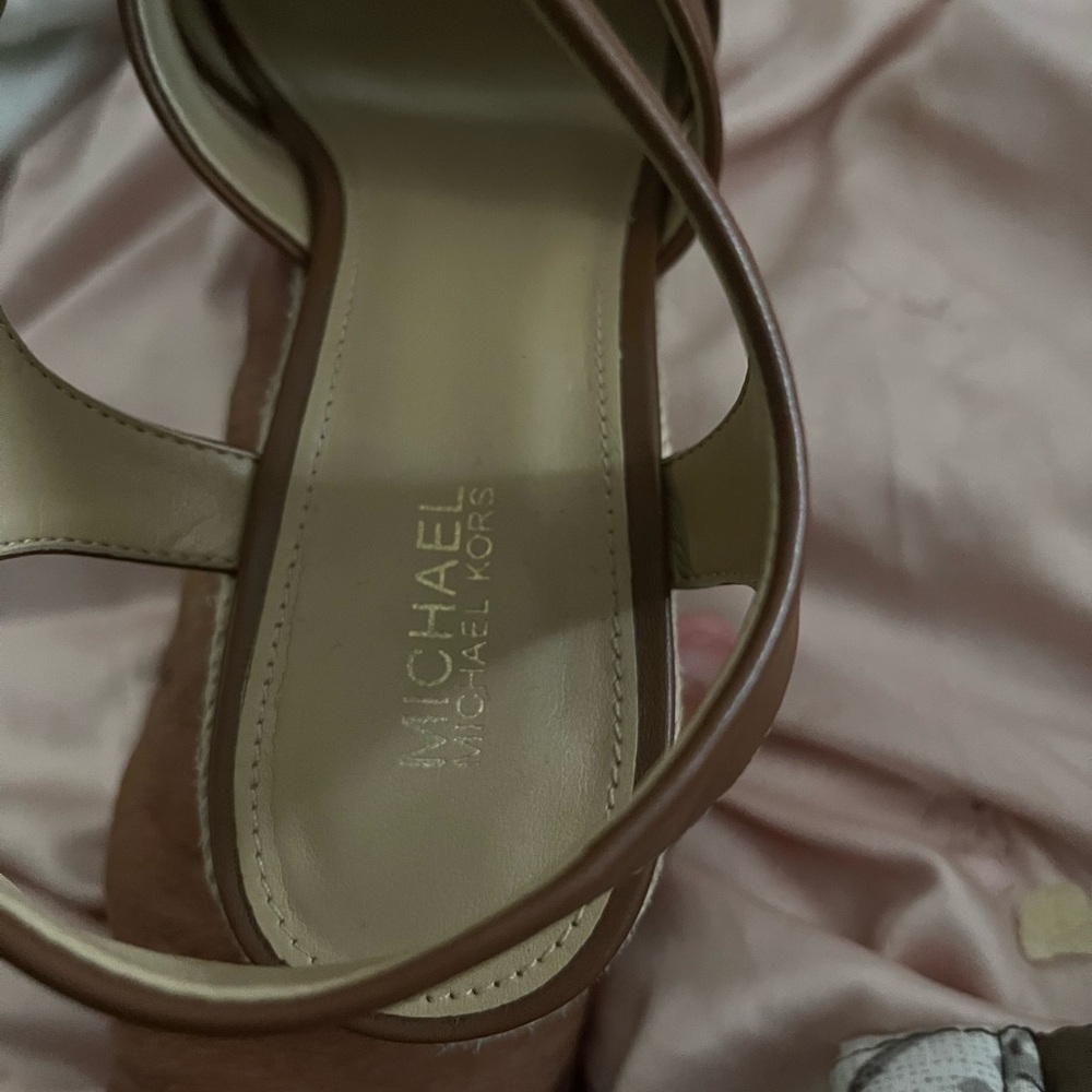 Michael Kors Brown Leather Sandals - Picture 4 of 6